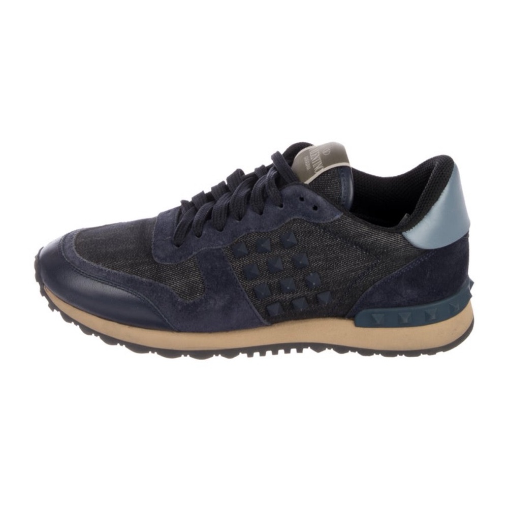 Valentino Rockstud Denim Sneakers